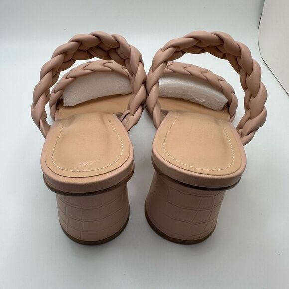 CUSHIONAIRE Technology Women's Iris braided Heel Sandal +Memory Foam 6 BLUSH - Picture 4 of 7